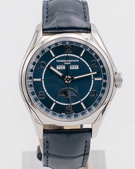 Vacheron Constantin Fiftysix 40MM Blue Dial Leather Strap (4000E/000A-B548)
