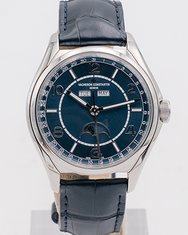 Vacheron Constantin Fiftysix 40MM Blue Dial Leather Strap (4000E/000A-B548)