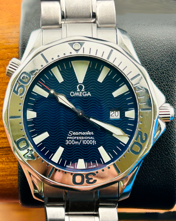 2006 Omega Seamaster Diver 300M 41MM Quartz Blue Dial Steel Bracelet (2265.80.00)