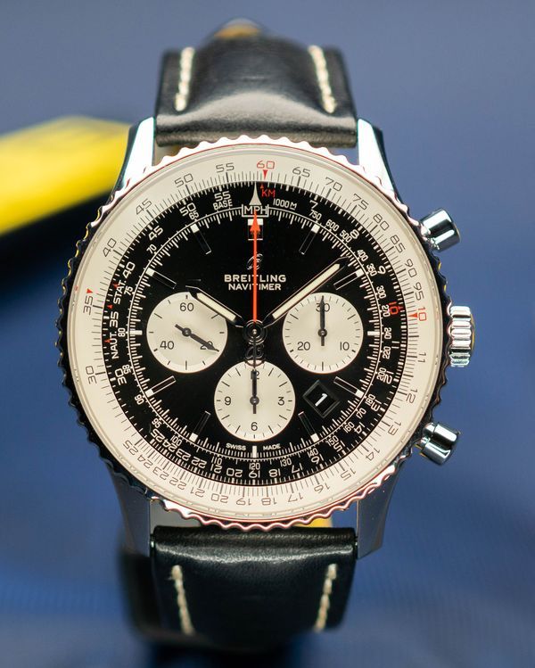 No Reserve - 2020 Breitling Navitimer Chronograph 46MM Black Dial Leather Strap (AB0127211B1X1)