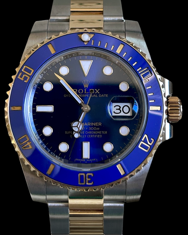 No Reserve - Rolex Submariner Date "Bluesy" 40MM Blue Dial Two-Tone Oyster Bracelet (116613LB)