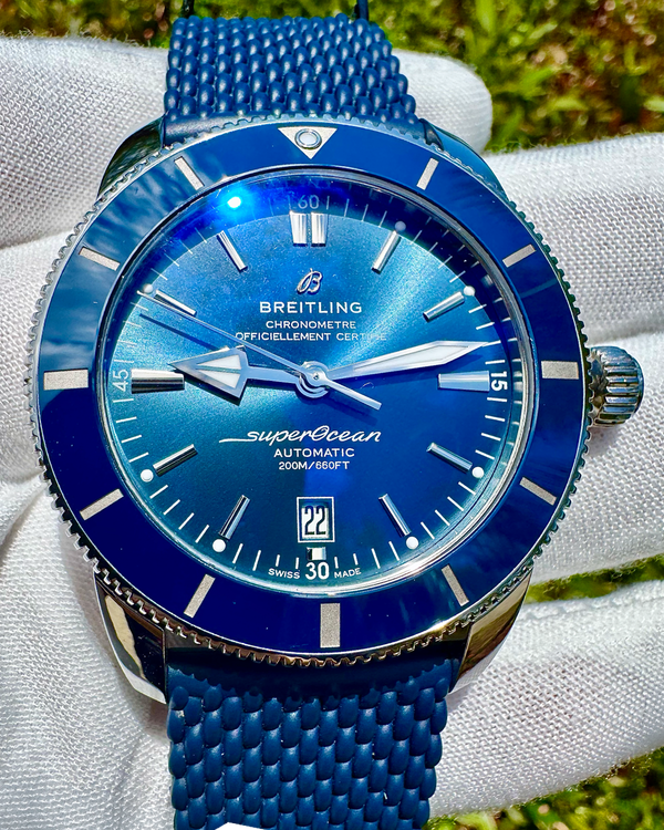 2021 Breitling Superocean Heritage II B20 46MM Blue Dial Rubber Strap (AB2020161C1S1)