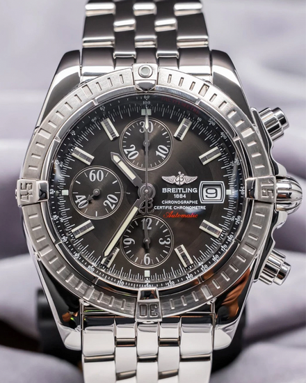 Breitling Chronomat Evolution 44MM Grey Dial Steel Bracelet (A13356)