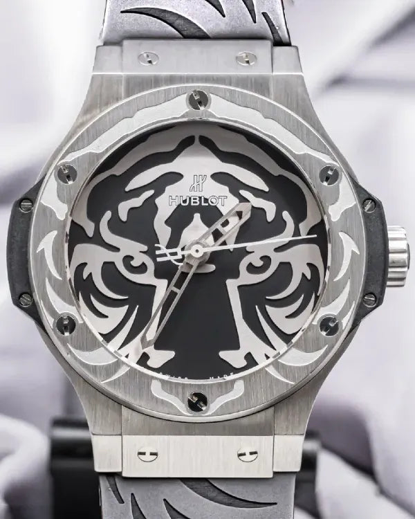 Hublot Big Bang "Black Jaguar White Tiger Foundation" L.E. 44MM Black Dial Rubber Strap  (316.SX.4310.RX.BJW16)