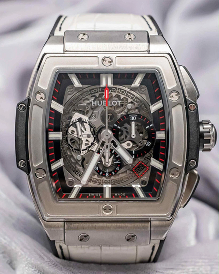 Hublot Spirit Of Big Bang 45MM Skeleton Dial Leather Strap (601.NX.0173.LR)