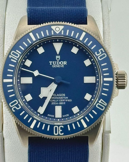 No Reserve - 2023 Tudor Pelagos FXD 42MM Blue Dial Textile Strap (25707B/23)