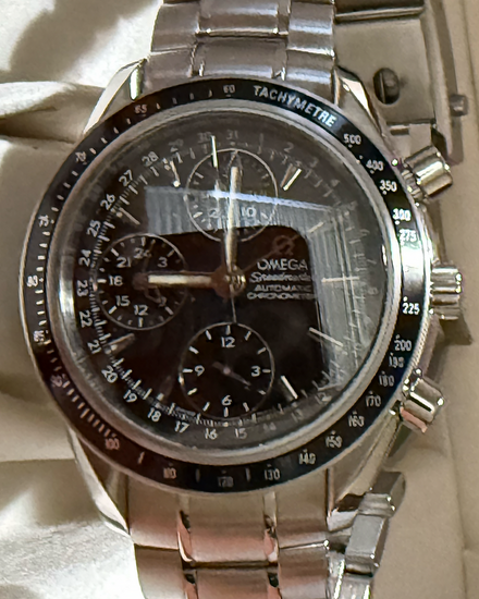 2015 Omega Speedmaster Day-Date 40MM Black Dial Steel Bracelet (3220.50.00)