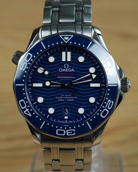 2017 Omega Seamaster Diver 300M 42MM Blue Dial Steel Bracelet (210.30.42.20.03.001)