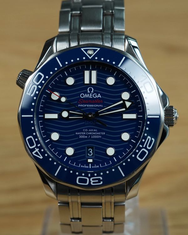 2017 Omega Seamaster Diver 300M 42MM Blue Dial Steel Bracelet (210.30.42.20.03.001)