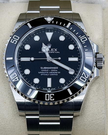 No Reserve - 2025 Rolex Submariner No-Date 41MM Black Dial Oyster Bracelet (124060)