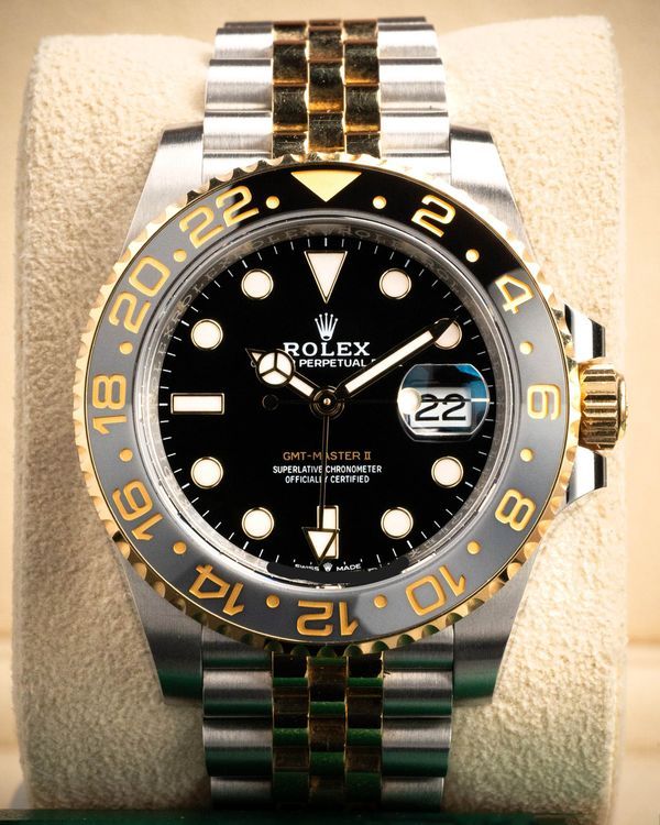 2024 Rolex GMT-Master II "Bumblebee" 40MM Black Dial Two-Tone Jubilee Bracelet (126713GRNR)