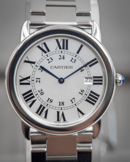 No Reserve - 2016 Cartier Ronde De Cartier 36MM Quartz Silver Dial Steel Bracelet (W6701005)