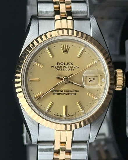 1984 Rolex Lady-Datejust 26MM Champagne Dial Two-Tone Jubilee Bracelet (69173)