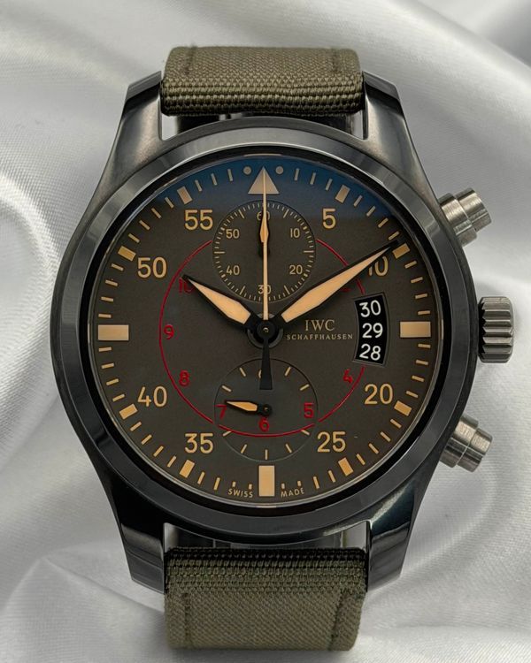 IWC Schaffhausen Pilot Chronograph Top Gun "Miramar" 46MM Grey "Anthracite" Dial Textile Strap (IW388002)