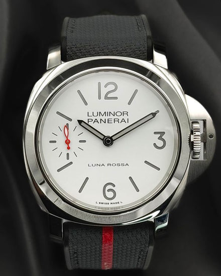 2022 Panerai Luminor "Luna Rossa" 44MM White Dial Rubber Strap (PAM01342)