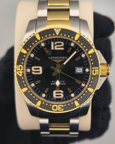 2021 Longines HydroConquest 41MM Black Dial Two-Tone Bracelet (L3.742.3.56.7)