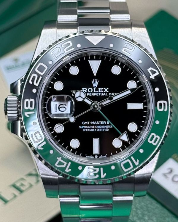 2023 Rolex GMT-Master II “Sprite” 40MM Black Dial Oyster Bracelet (126720VTNR)