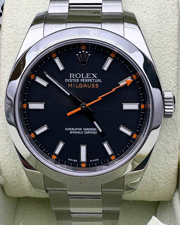 2012 Rolex Milgauss 40MM Black Dial Oyster Bracelet (116400)