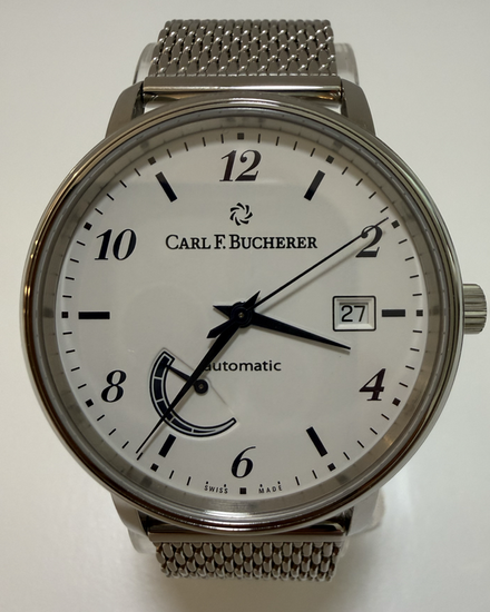 Carl F. Bucherer Adamavi 40MM White Dial Aftermarket Steel Bracelet (10323.08)