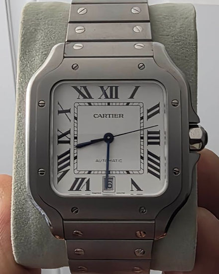 2026 Cartier Santos De Cartier 39.8MM Silver Dial Titanium Bracelet (WSSA0089)