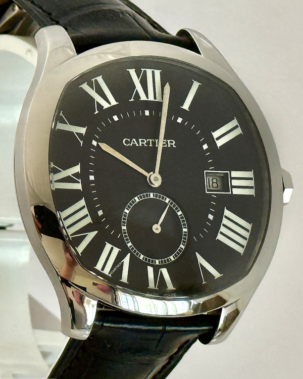 Cartier Drive De Cartier 41MM Black Dial Leather Strap (WSNM0009)