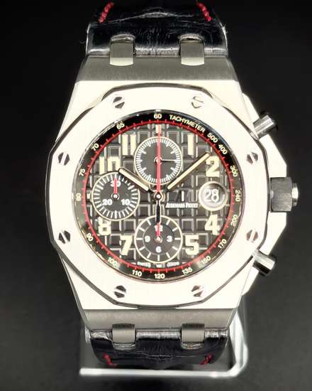 2015 Audemars Piguet Royal Oak Offshore "Vampire" 42MM Black Dial Leather Strap (26470ST.OO.A101CR.01)
