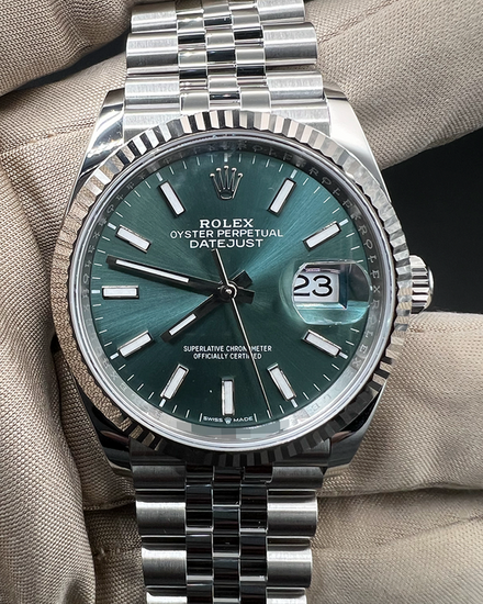 2026 Rolex Datejust 36MM Mint Green Dial Jubilee Bracelet (126234)