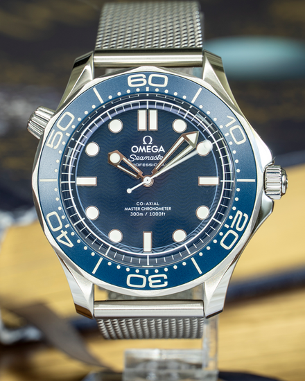 2025 Omega Seamaster Diver 300M "James Bond 60th Anniversary" 42MM Blue Dial Steel Bracelet (210.30.42.20.03.002)