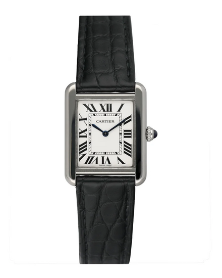 2020 Cartier Tank Solo 25MM Quartz Silver Dial Leather Strap (WSTA0030)