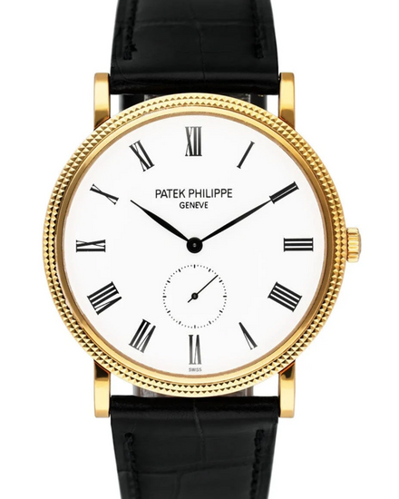 2010 Patek Philippe Calatrava 36MM White Dial Leather Strap (5119J-001)