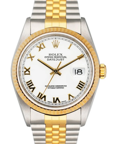2002 Rolex Datejust 36MM White Dial Two-Tone Jubilee Bracelet (16233)