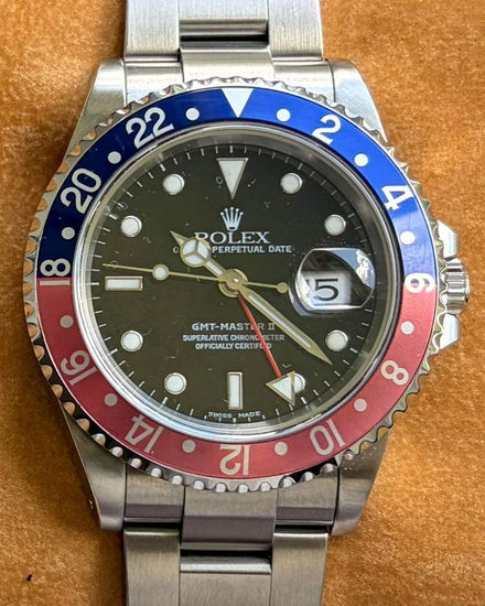 2000 Rolex GMT-Master II "Pepsi" 40MM Black Dial Oyster Bracelet (16710)