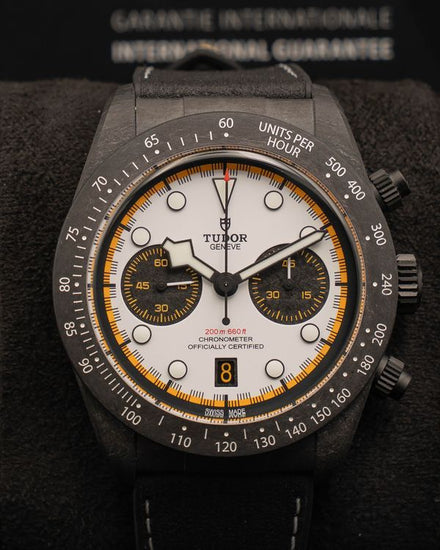 2026 Tudor Black Bay Chrono "Carbon 26" L.E. 42MM White Dial Rubber Strap (79377KN)