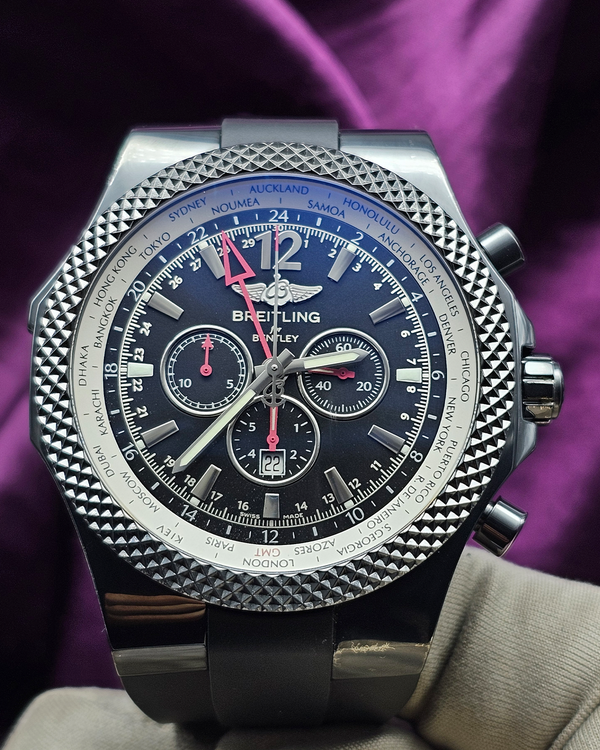 Breitling Bentley GMT Midnight L.E. 49MM Black Dial Rubber Strap (M47362)