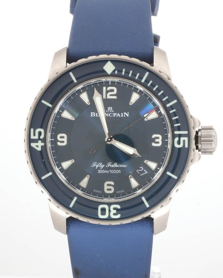 No Reserve - 2019 Blancpain Fifty Fathoms 45MM Blue Dial Textile Strap (5015)