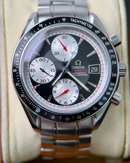 No Reserve - 2007 Omega Speedmaster 40MM Black Dial Steel Bracelet (3210.51.00)
