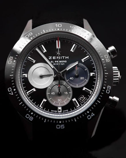 No Reserve - 2023 Zenith Chronomaster Sport 41MM Black Dial Textile Strap (03.3100.3600/21.C822)