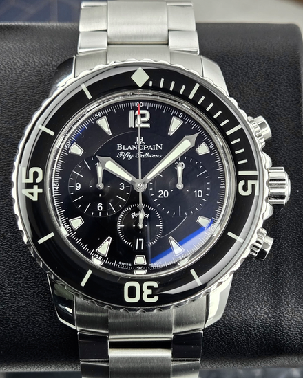Blancpain Fifty Fathoms 45MM Black Dial Steel Bracelet (5085F-1130-52B)