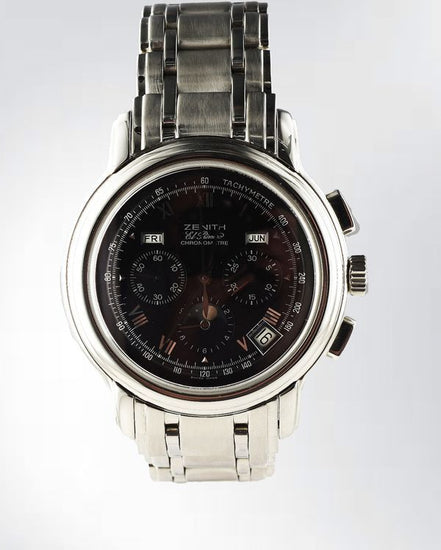 Zenith El Primero Chronomaster 40MM Black Dial Steel Bracelet (03 1240 40)