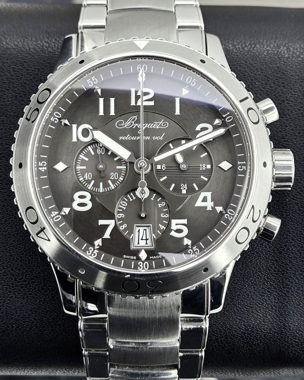 Breguet Type XXI 42MM Grey Dial Steel Bracelet (3810ST/92/SZ9)