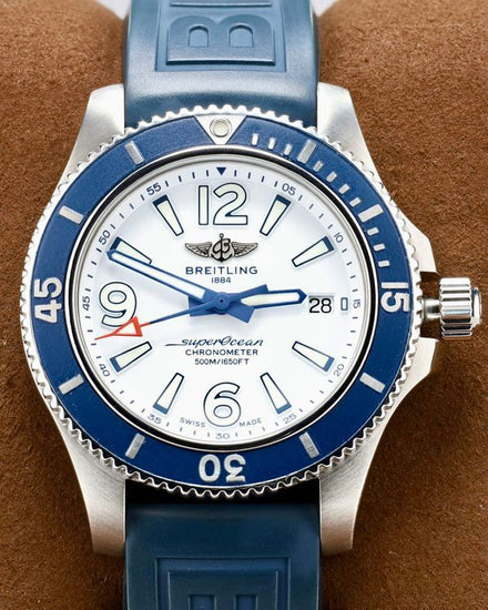 2023 Breitling Superocean 42MM White Dial Rubber Strap (A17366D81A1S2)