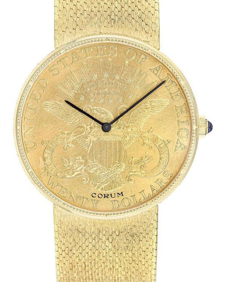 Corum Coin Watch 35MM Gold Dial Yellow Gold Bracelet (8801)