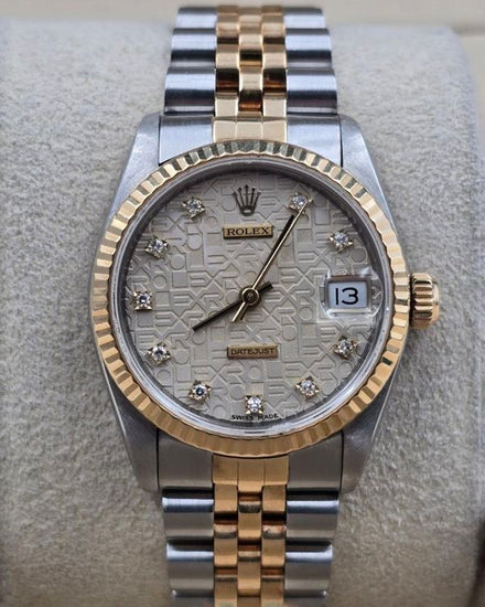 1991 Rolex Datejust 31MM Silver "Jubilee Motif" Dial Two-Tone Jubilee Bracelet (68273)