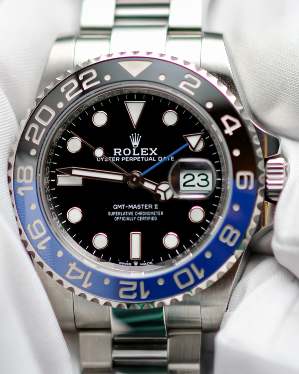 2024 Rolex GMT-Master II "Batman" 40MM Black Dial Oyster Bracelet (126710BLNR)