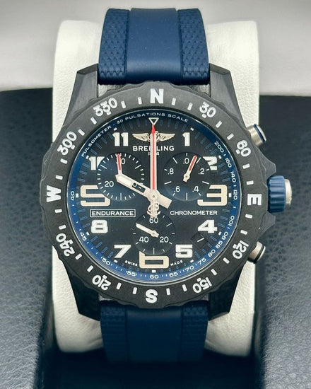 2025 Breitling Endurance Pro 44MM Quartz Black Dial Rubber Strap (X82310)
