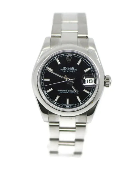Rolex Datejust 31MM Black Dial Oyster Bracelet (178240)