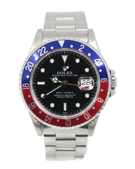 2000 Rolex GMT-Master II "Pepsi" 40MM Black Dial Oyster Bracelet (16710)