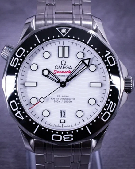 Omega Seamaster Diver 300M 42MM White Dial Steel Bracelet (210.30.42.20.04.001)
