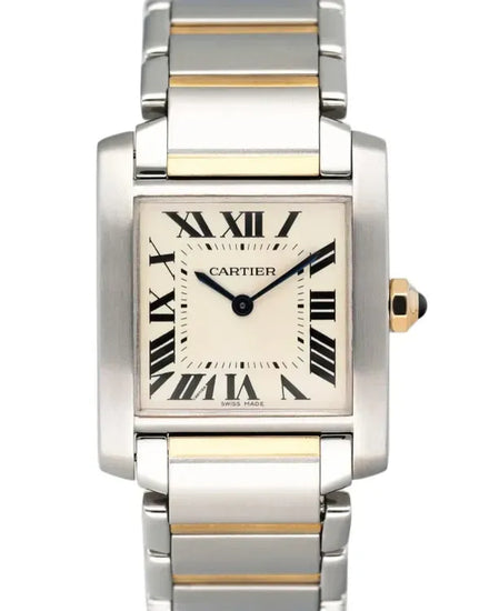 2022 Cartier Tank 25MM Quartz Silver Dial Two-Tone Bracelet (W51006Q4)