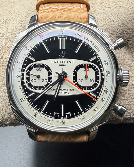 2025 Breitling Top Time B01 Martini Racing 38MM Black Dial Leather Strap (AB0177)